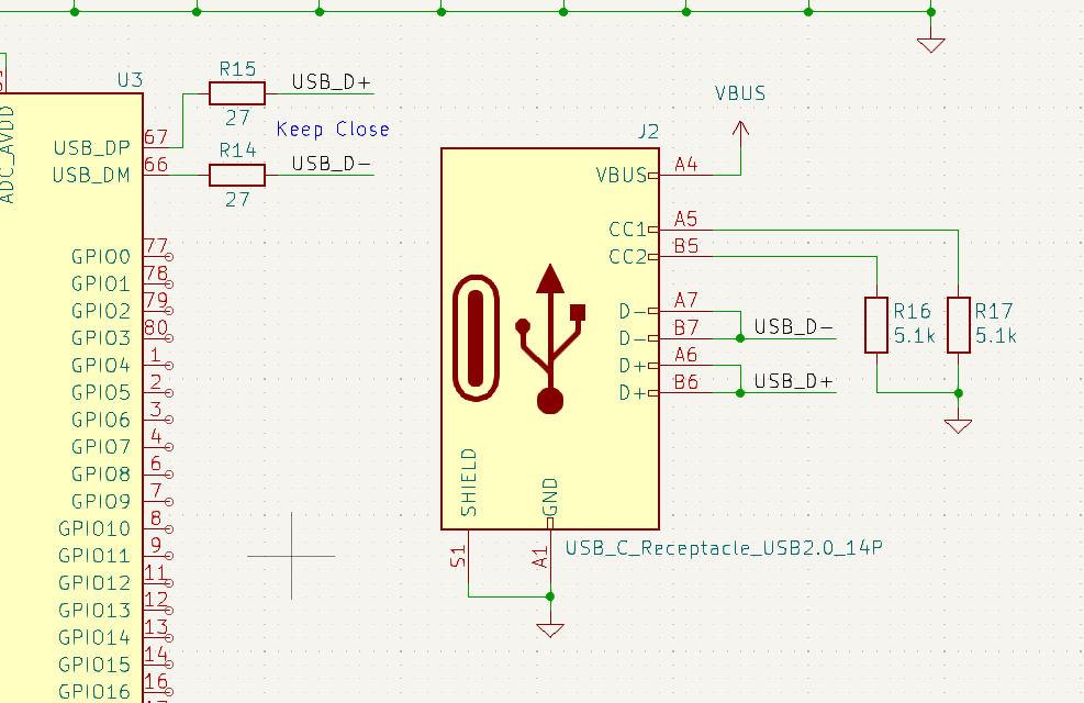 usb connector schematic